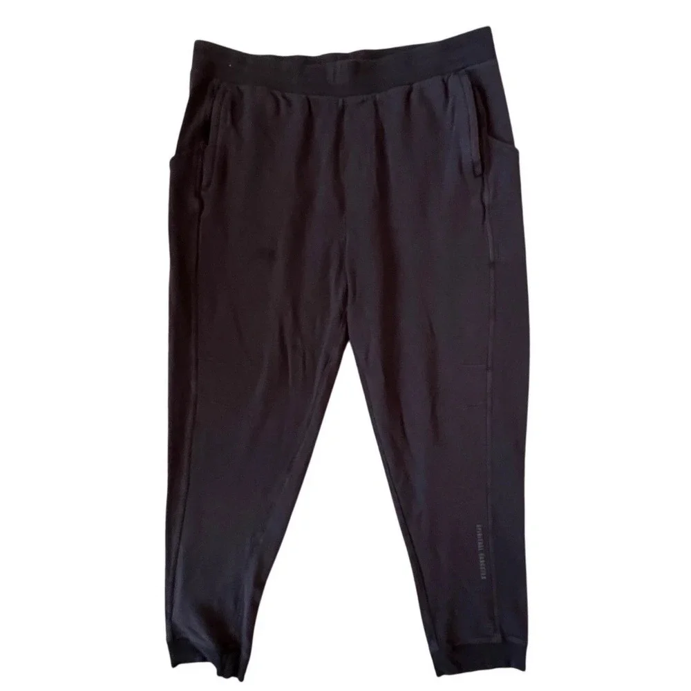 Spiritual Gangster Mens Joggers XL Black Fleece Sweatpants Tapered DT2008LA